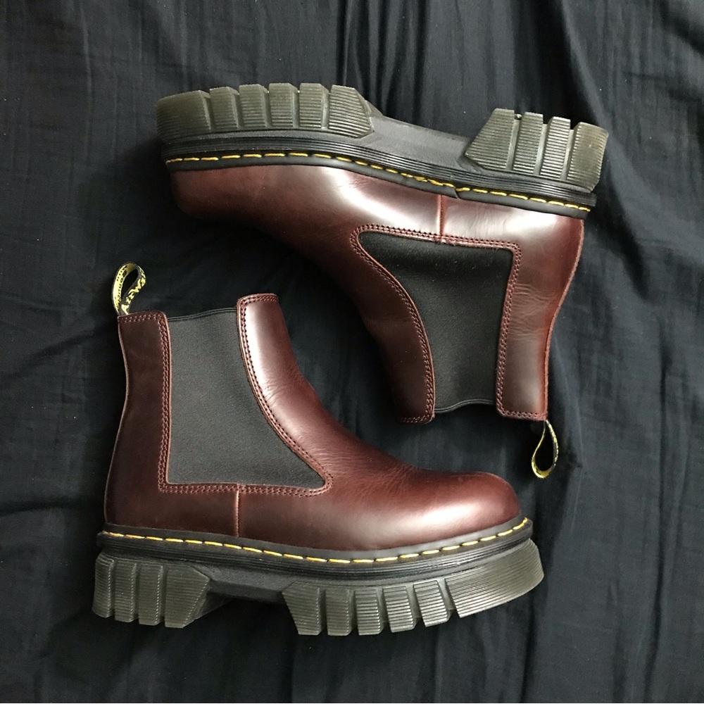 Dr Martens Audrick Platform Brando Leather Chelsea Boots